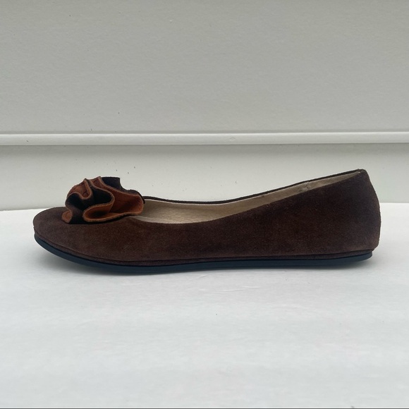 fs/ny brown suede flats shoes size 8.5 - Picture 8 of 14